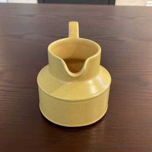 Vintage Milk Creamer Container Yellow Ceramic Pitcher Bowl Midwinter England - Picture 2 of 7